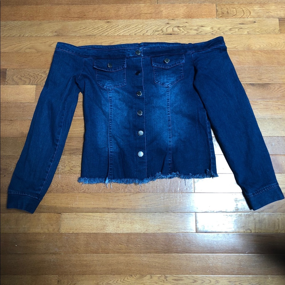 Off the shoulder Denim top